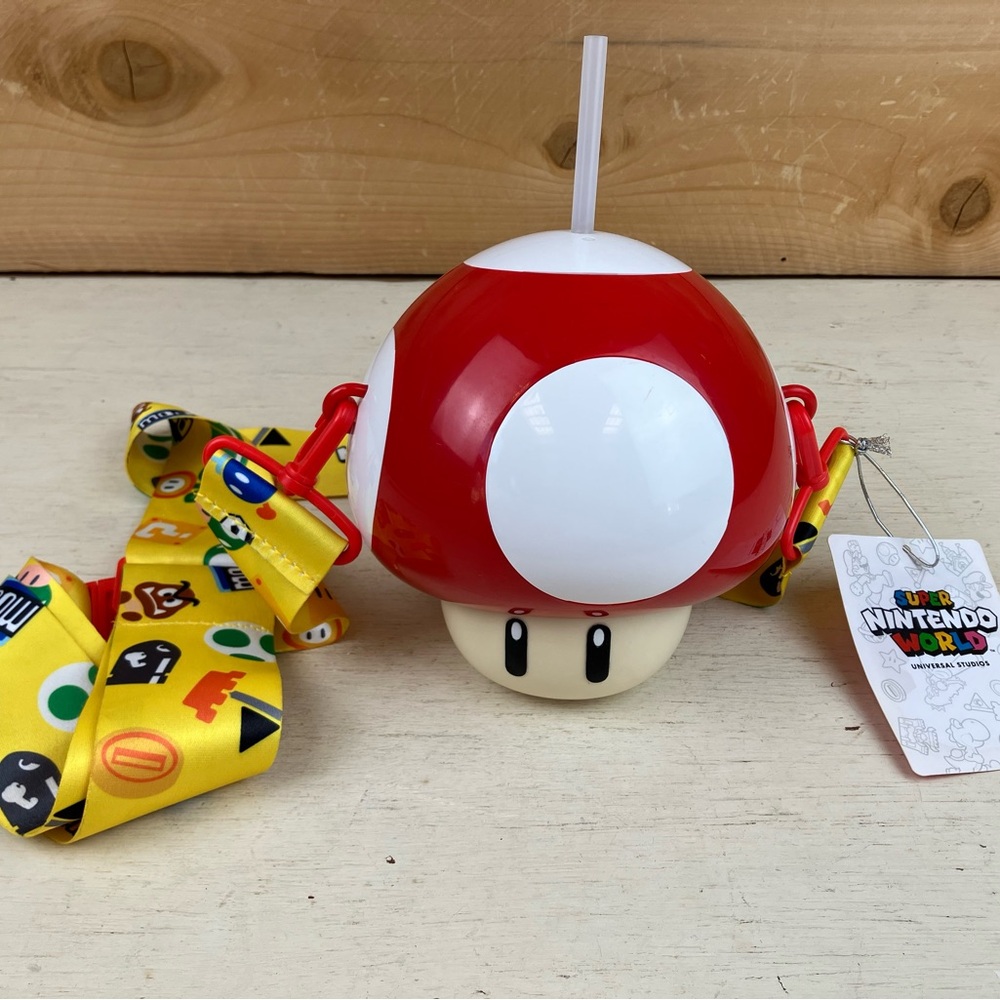 Red Mushroom Sipper Cup with Strap